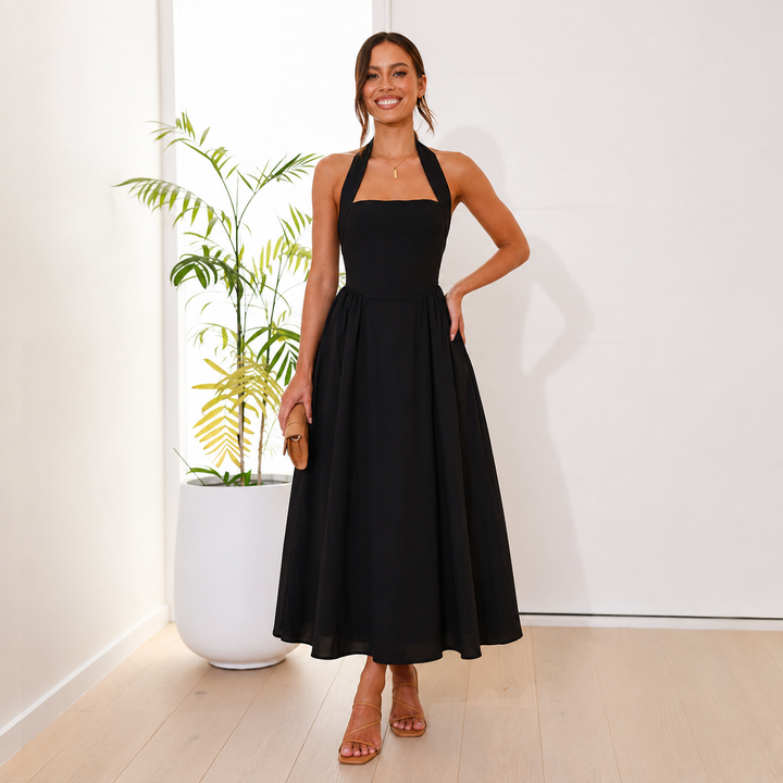 Jane | Halter Backless Summer Midi Dress