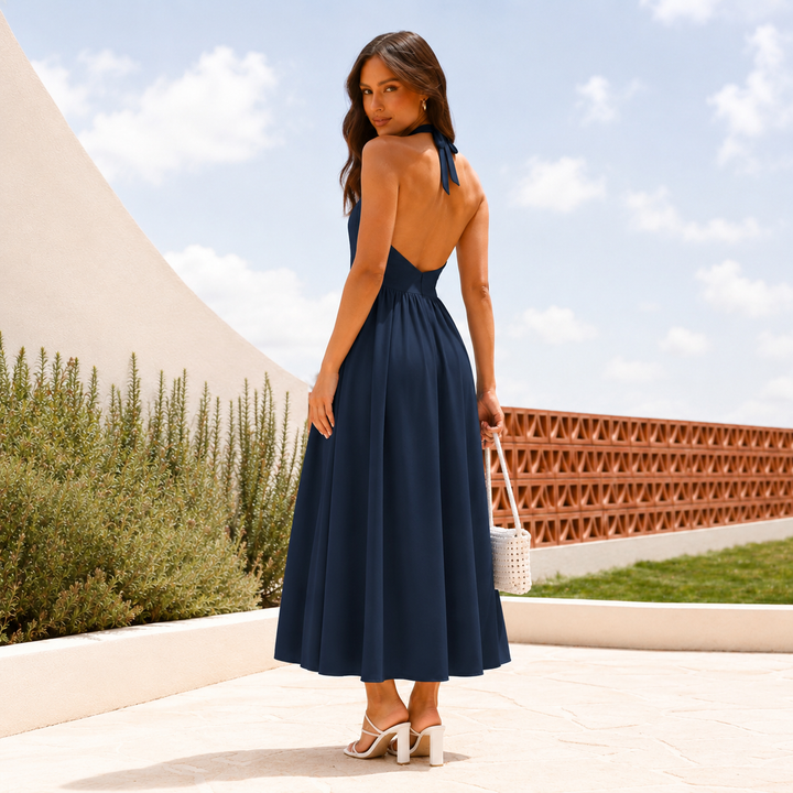 Jane | Halter Backless Summer Midi Dress