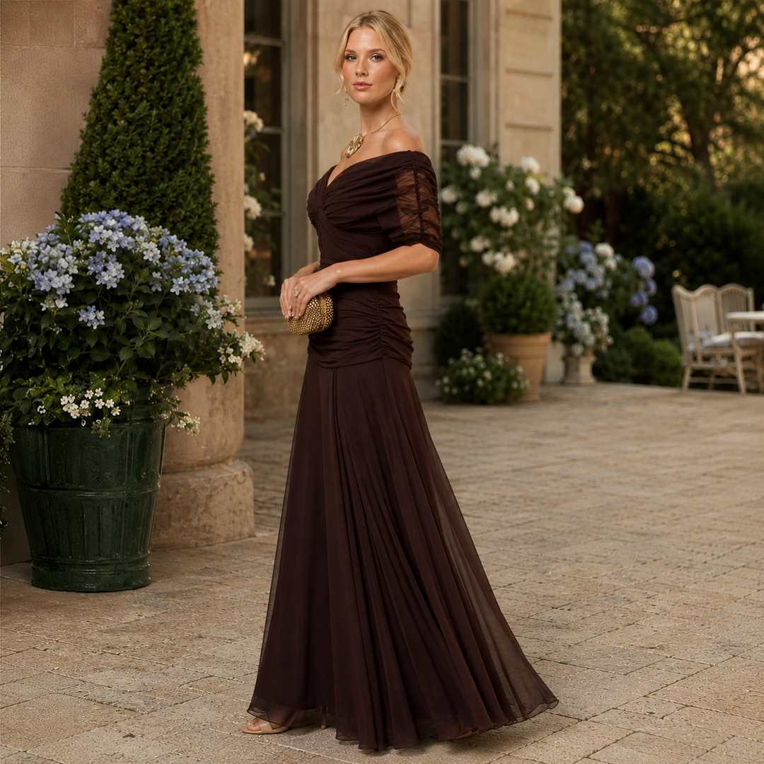 Sara | Elegant V-neck Maxi Dress