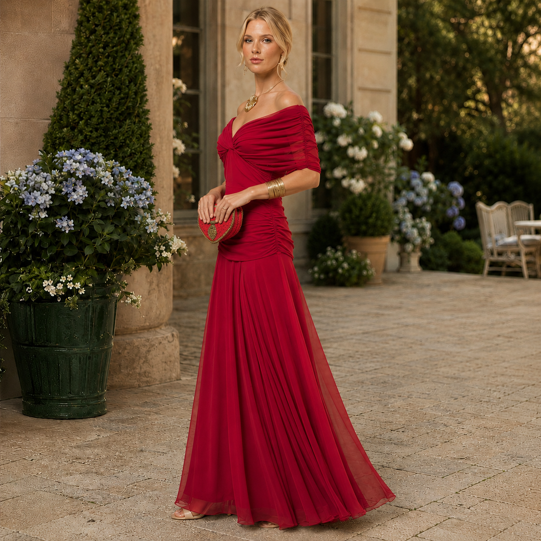 Sara | Elegant V-neck Maxi Dress