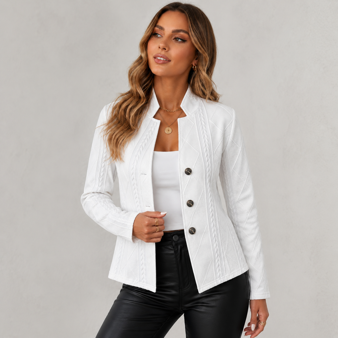 Mila | Textured Knit Blazer Jacket