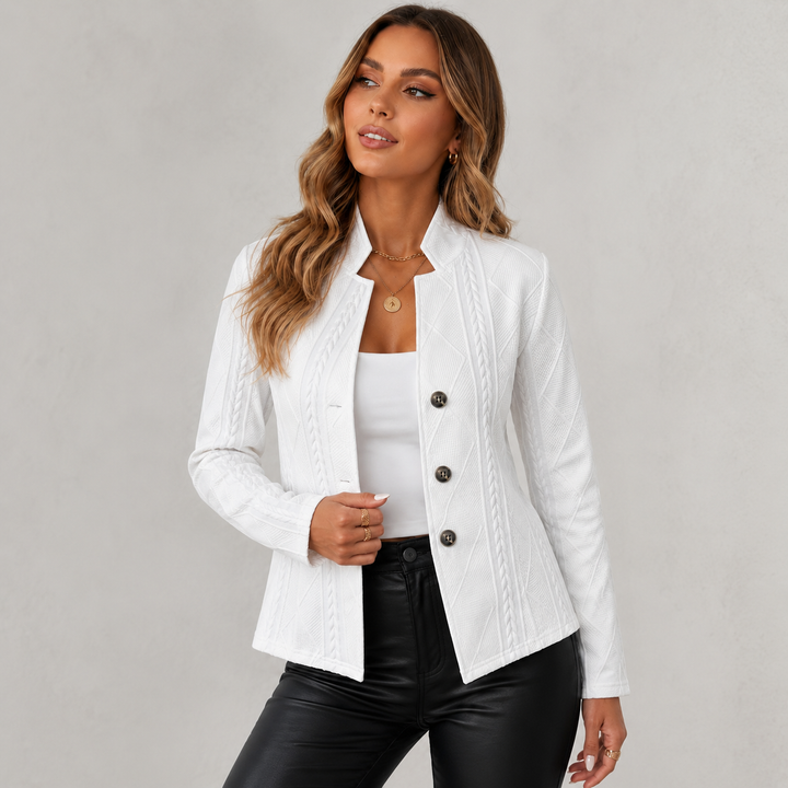 Mila | Textured Knit Blazer Jacket