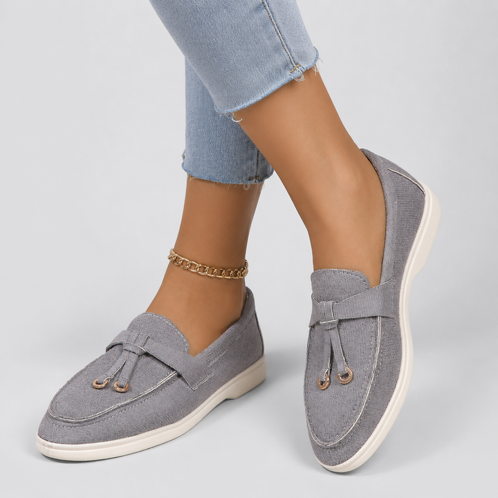 Clara | Elegant Suede Slip-On Loafers