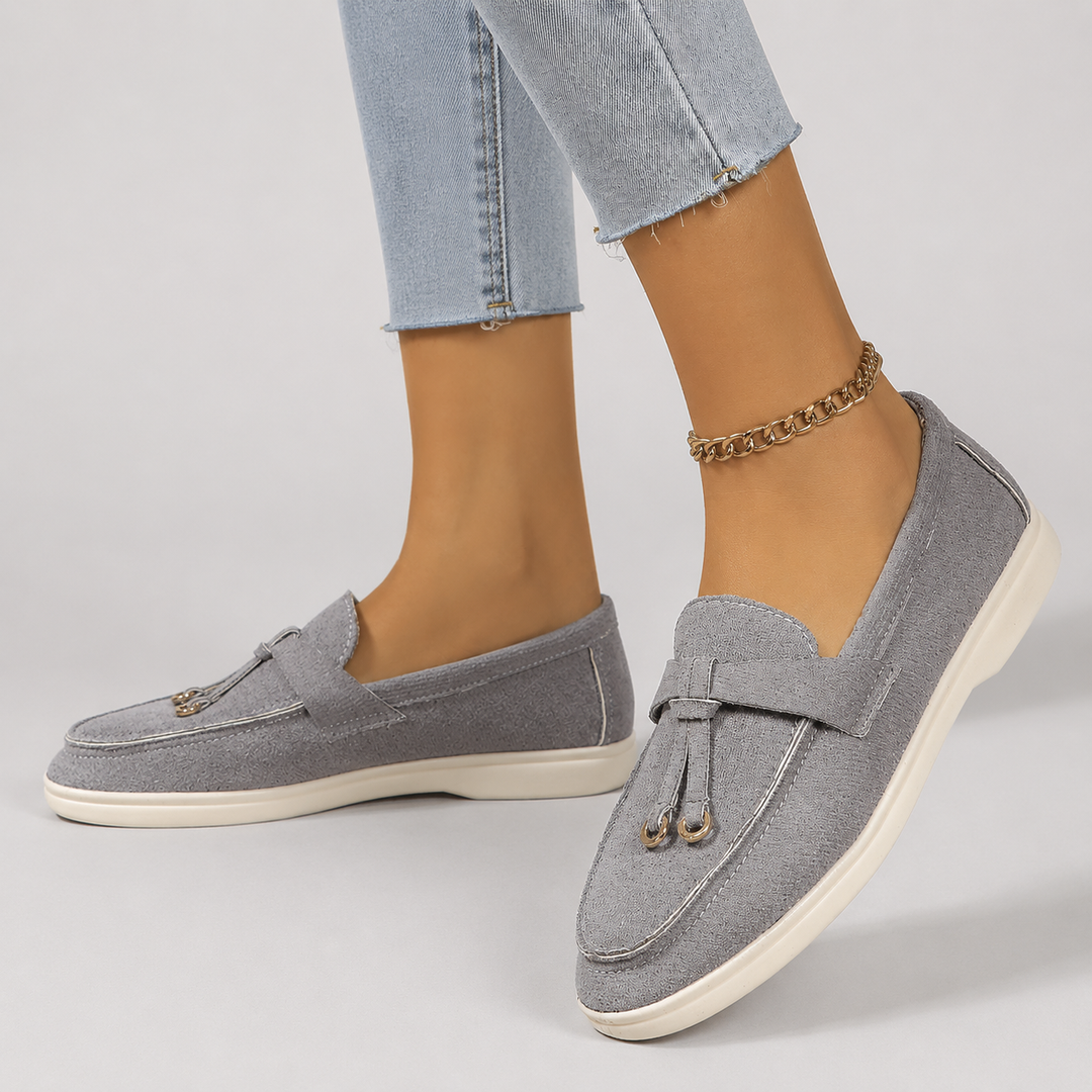 Clara | Elegant Suede Slip-On Loafers