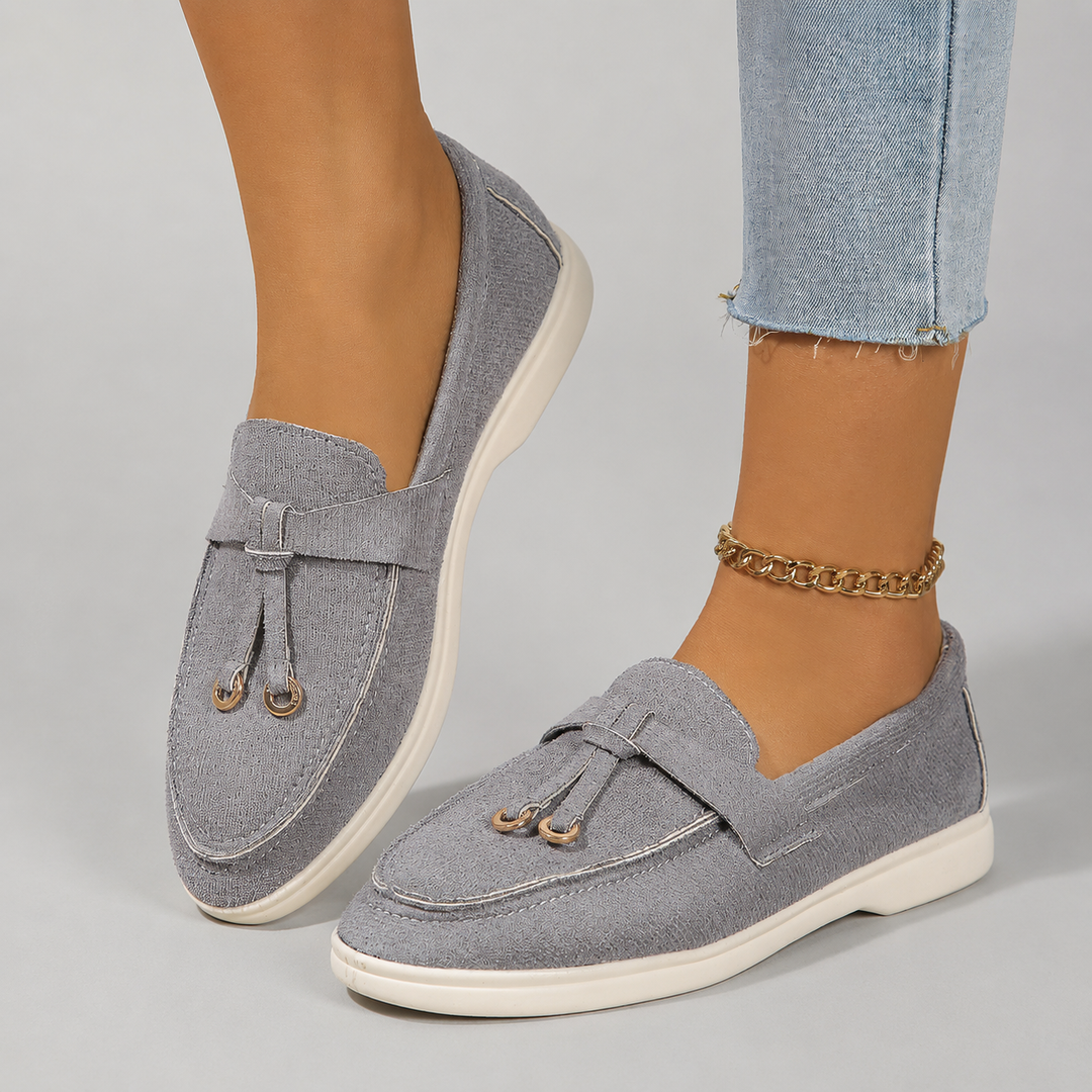 Clara | Elegant Suede Slip-On Loafers