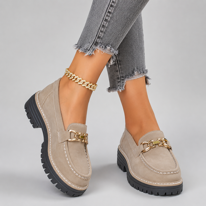 Joana | Orthopedic Chunky Chain Platform Loafers