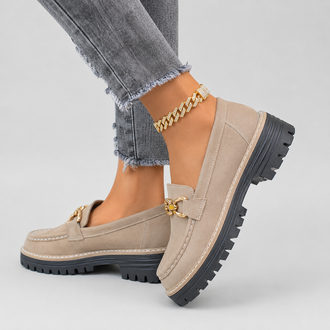 Joana | Orthopedic Chunky Chain Platform Loafers