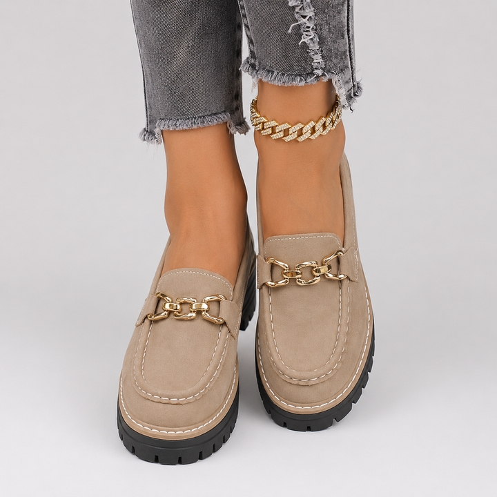 Joana | Orthopedic Chunky Chain Platform Loafers