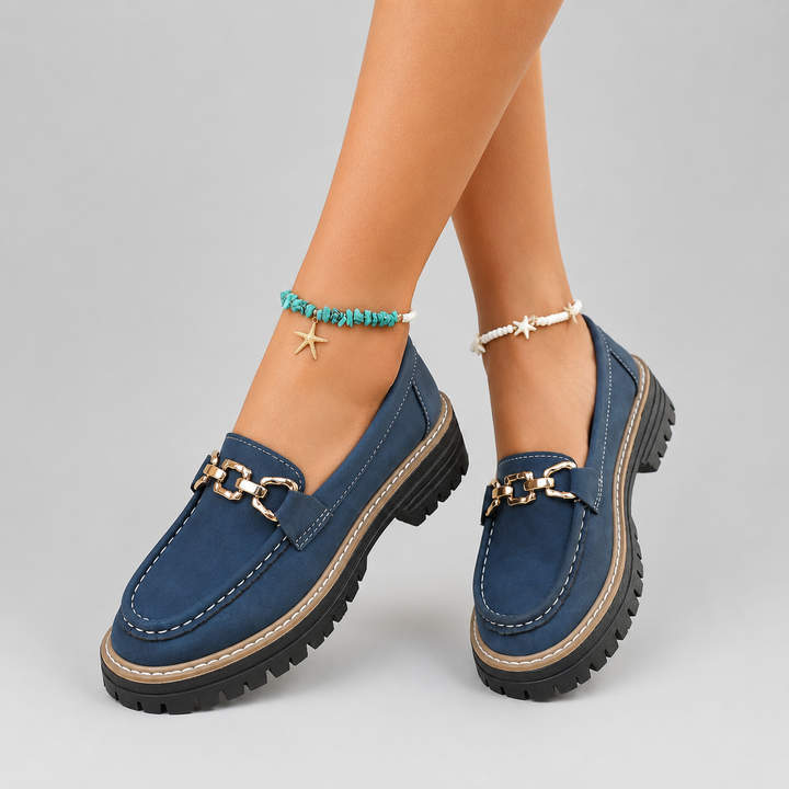 Joana | Orthopedic Chunky Chain Platform Loafers