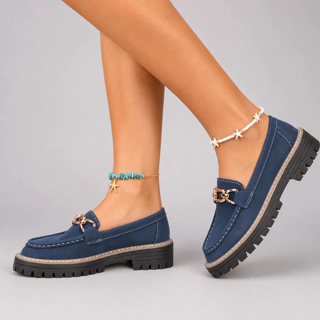 Joana | Orthopedic Chunky Chain Platform Loafers