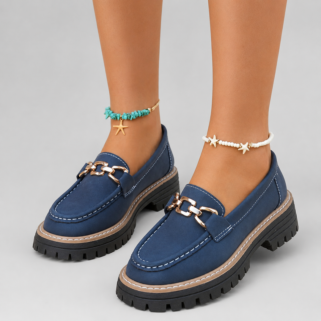 Joana | Orthopedic Chunky Chain Platform Loafers