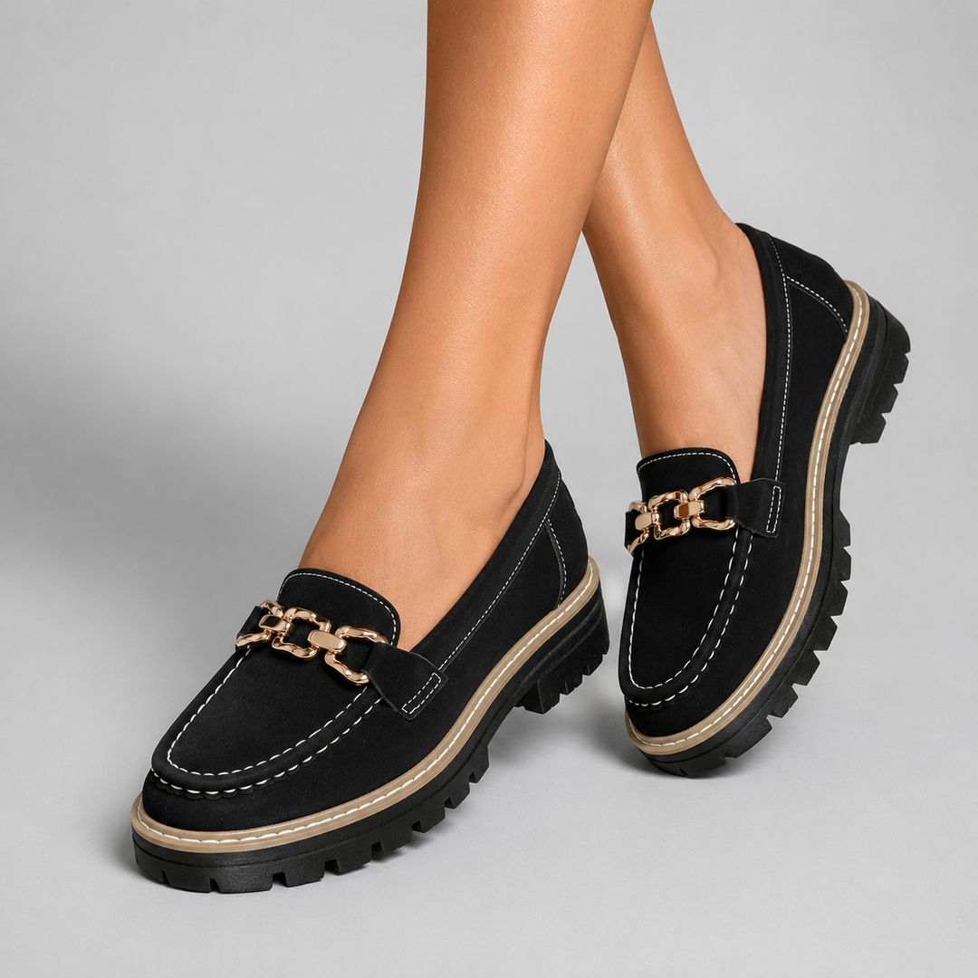 Joana | Orthopedic Chunky Chain Platform Loafers