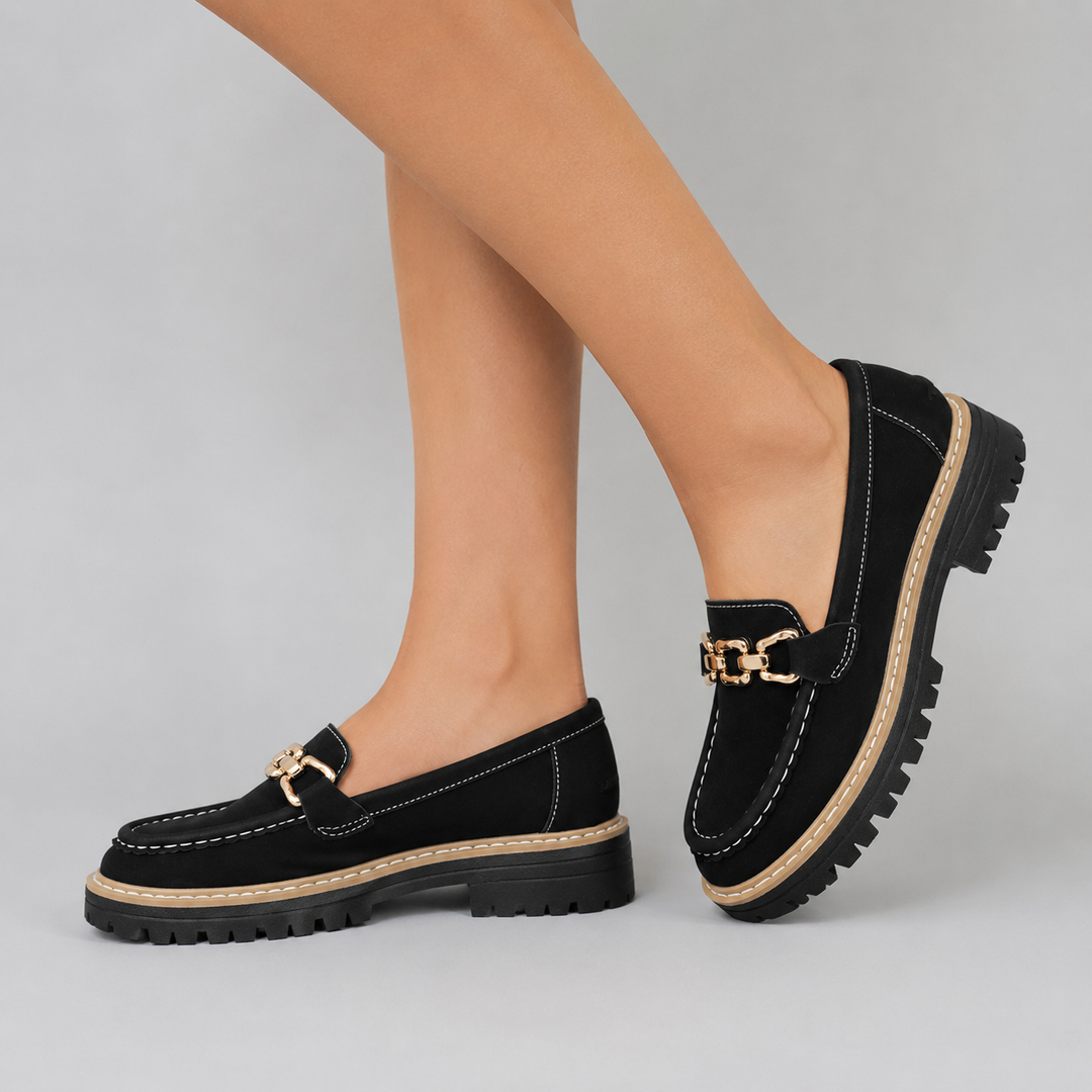 Joana | Orthopedic Chunky Chain Platform Loafers