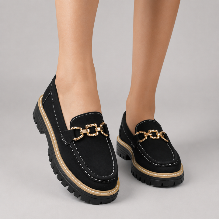 Joana | Orthopedic Chunky Chain Platform Loafers