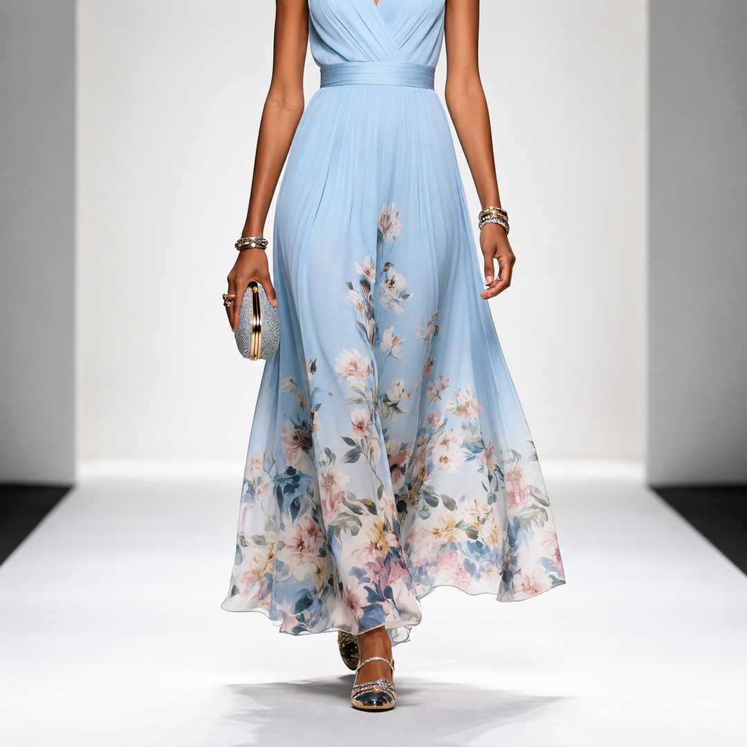 Isabella | Floral Maxi Wedding Guest Dress