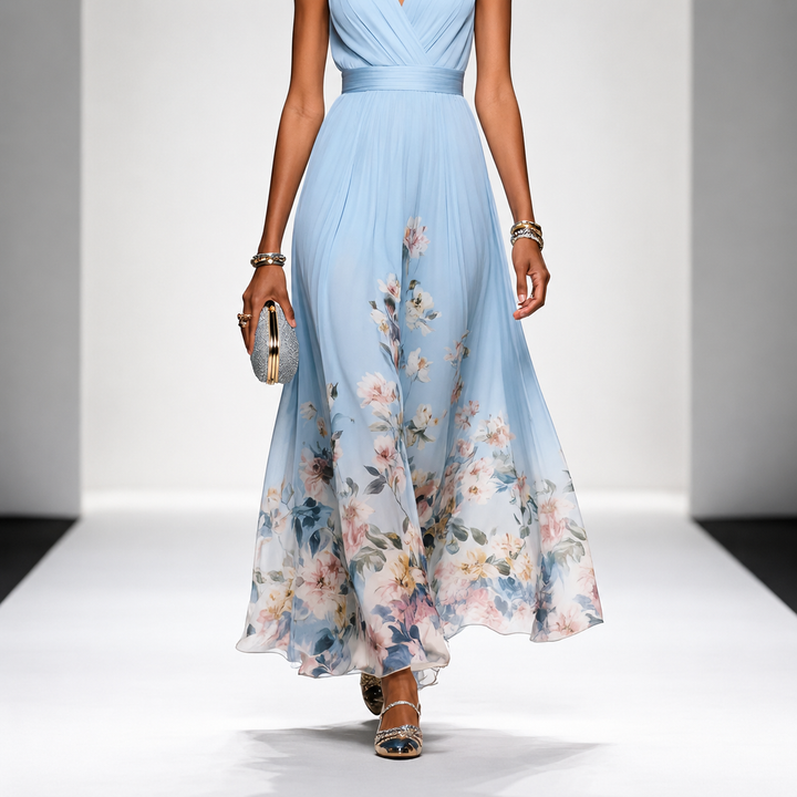 Isabella | Floral Maxi Wedding Guest Dress