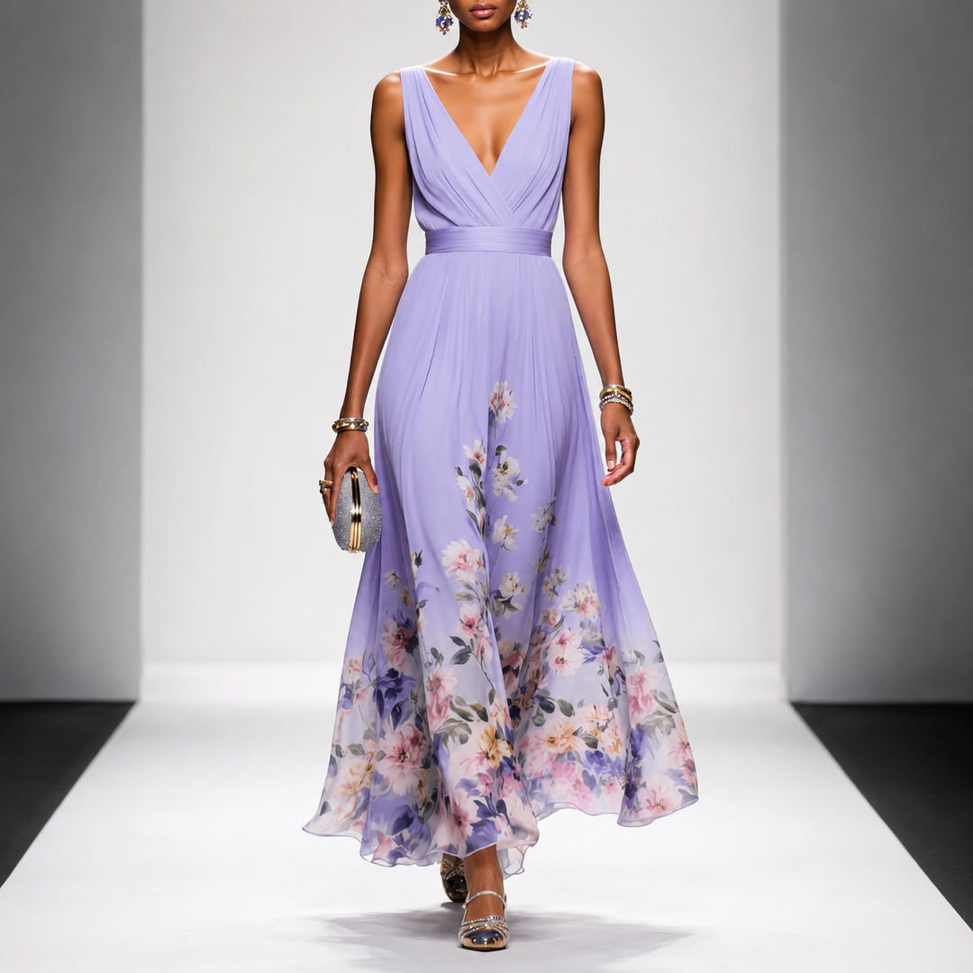 Isabella | Floral Maxi Wedding Guest Dress