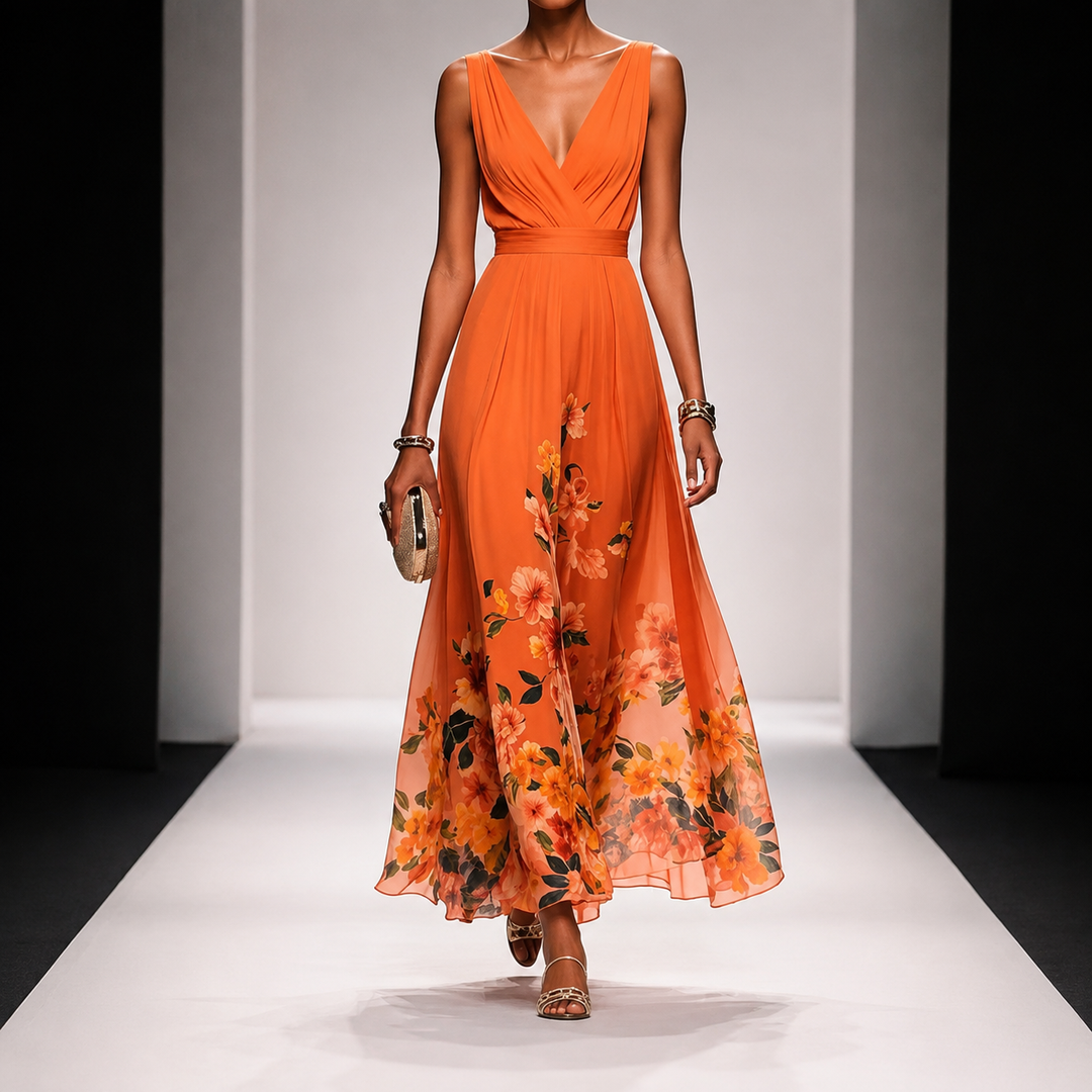 Isabella | Floral Maxi Wedding Guest Dress