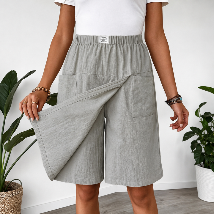 Sienna | High-Waist Wrap Culotte Shorts
