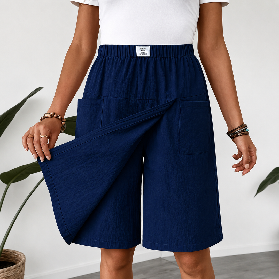 Sienna | High-Waist Wrap Culotte Shorts
