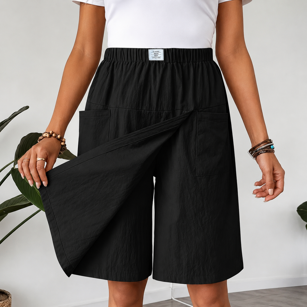 Sienna | High-Waist Wrap Culotte Shorts