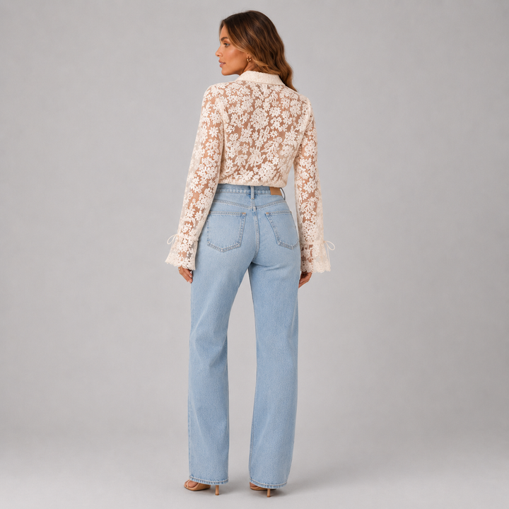 Elara | Elegant Floral Lace Blouse