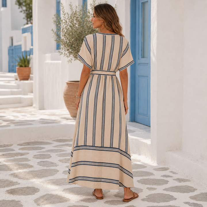 Marisol | Striped Wrap Maxi Dress