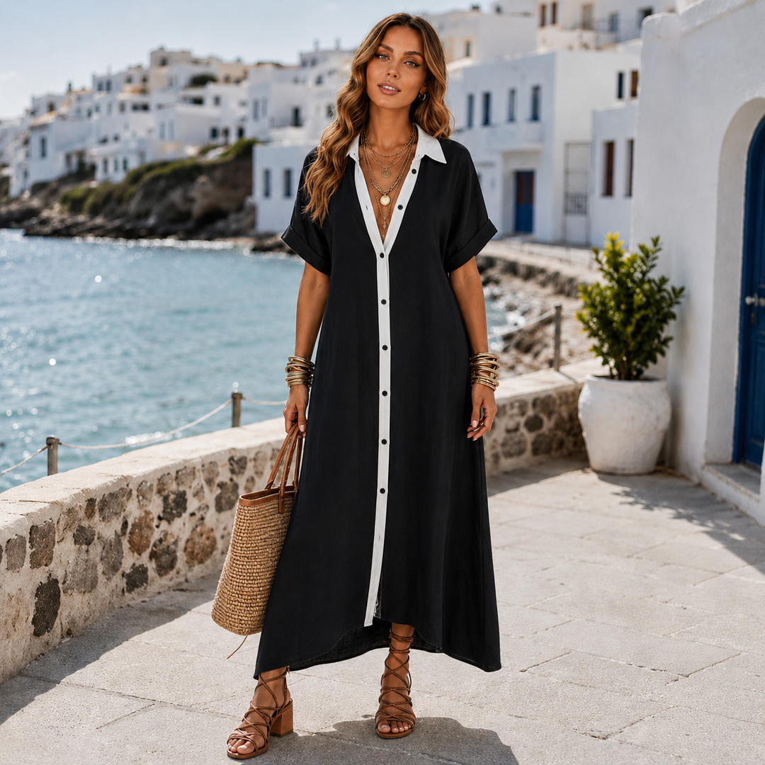 Evy | Breeze Button-Down Maxi Dress