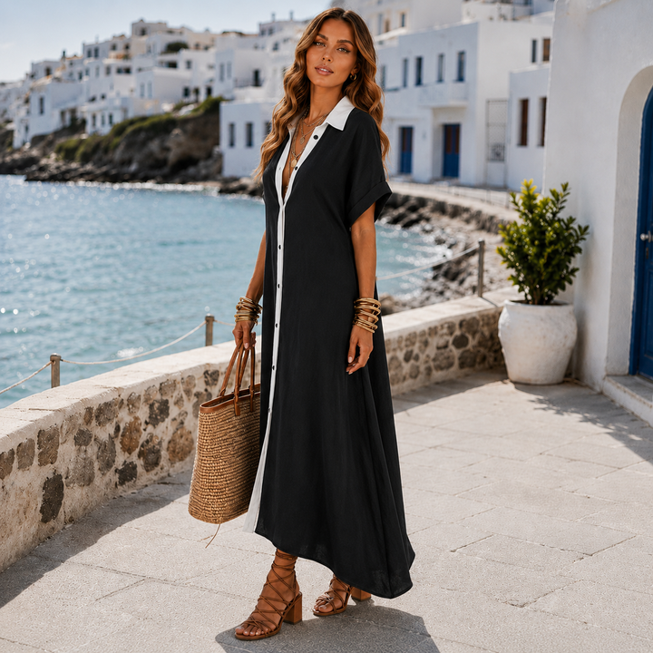 Evy | Breeze Button-Down Maxi Dress