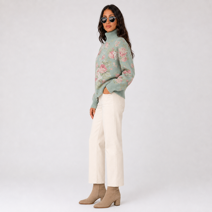 Chic Cold Season Turtleneck Everyday Shirt