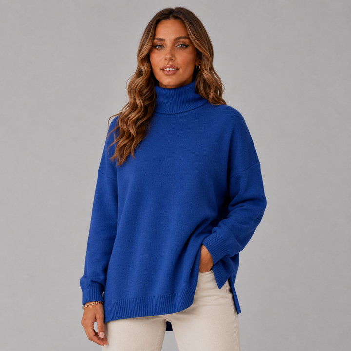 Lena | Relaxed Wool Knit Turtleneck Sweater