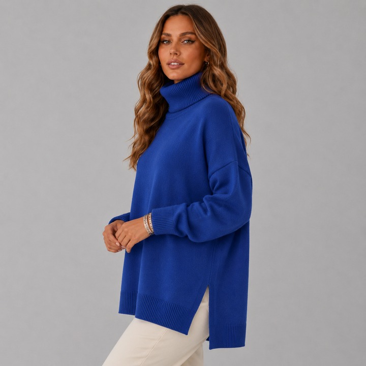 Lena | Relaxed Wool Knit Turtleneck Sweater