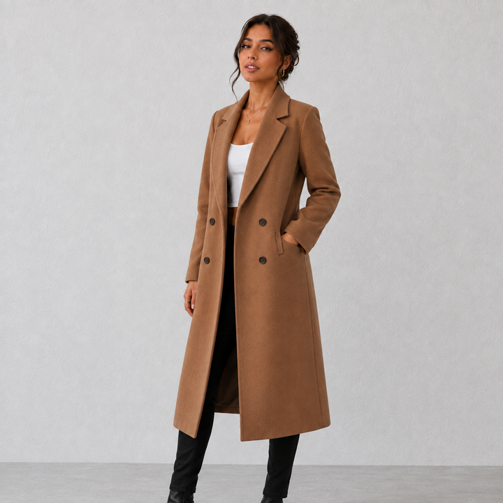 Amelia | Elegant Mid-Length Wool Coat