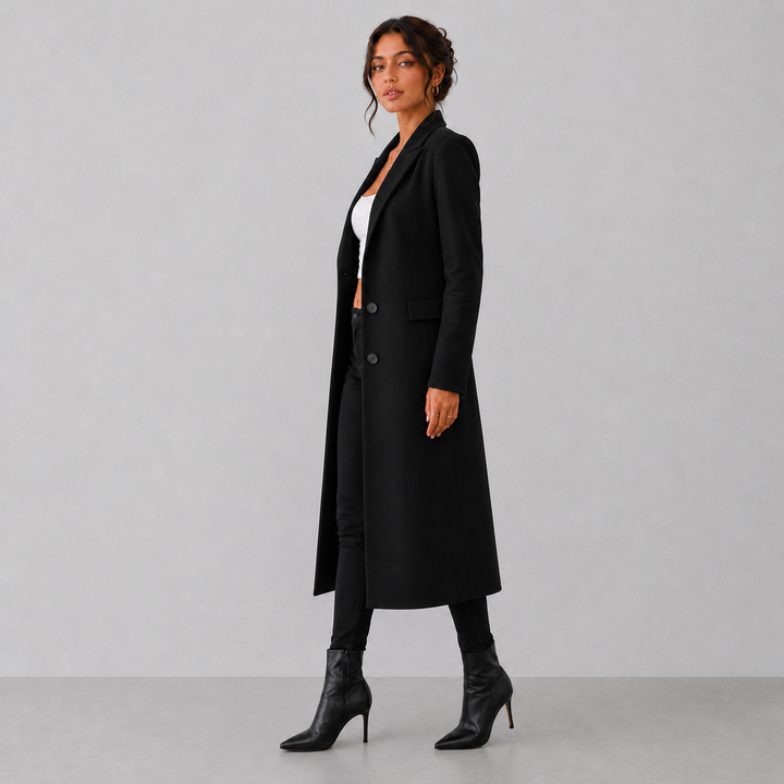 Amelia | Elegant Mid-Length Wool Coat
