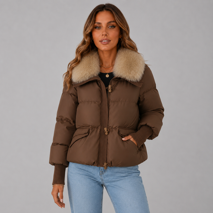 Evelyn | Waterproof Insulated Faux-Fur Collar Puffer Jacket