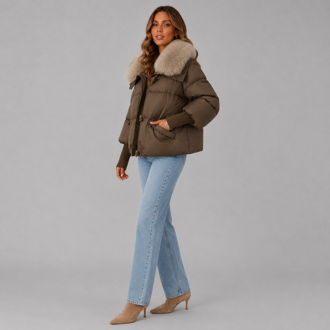 Evelyn | Waterproof Insulated Faux-Fur Collar Puffer Jacket
