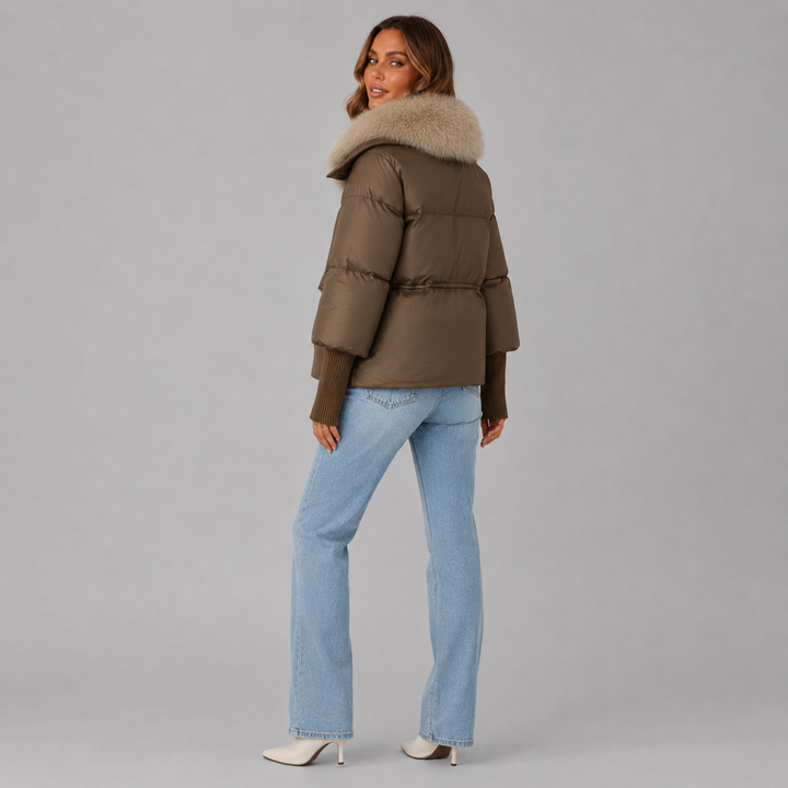 Evelyn | Waterproof Insulated Faux-Fur Collar Puffer Jacket