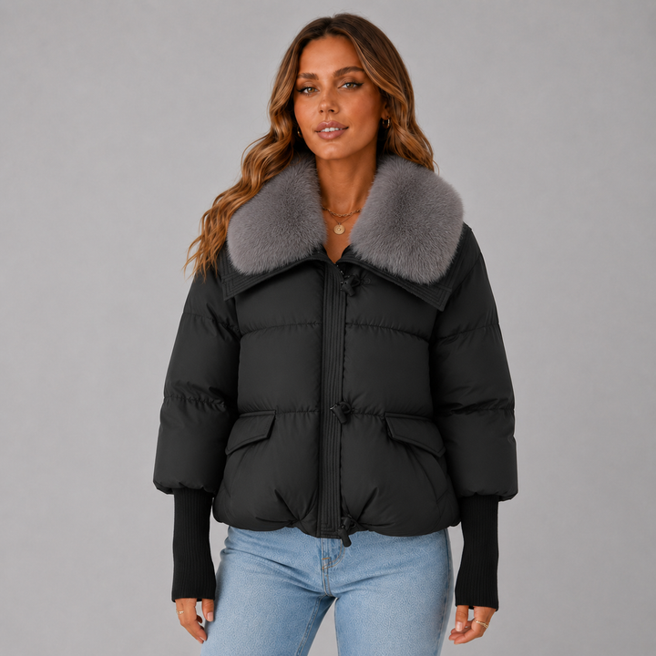 Evelyn | Waterproof Insulated Faux-Fur Collar Puffer Jacket