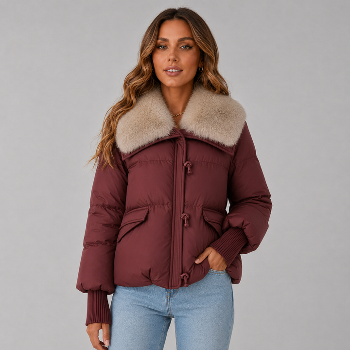 Evelyn | Waterproof Insulated Faux-Fur Collar Puffer Jacket