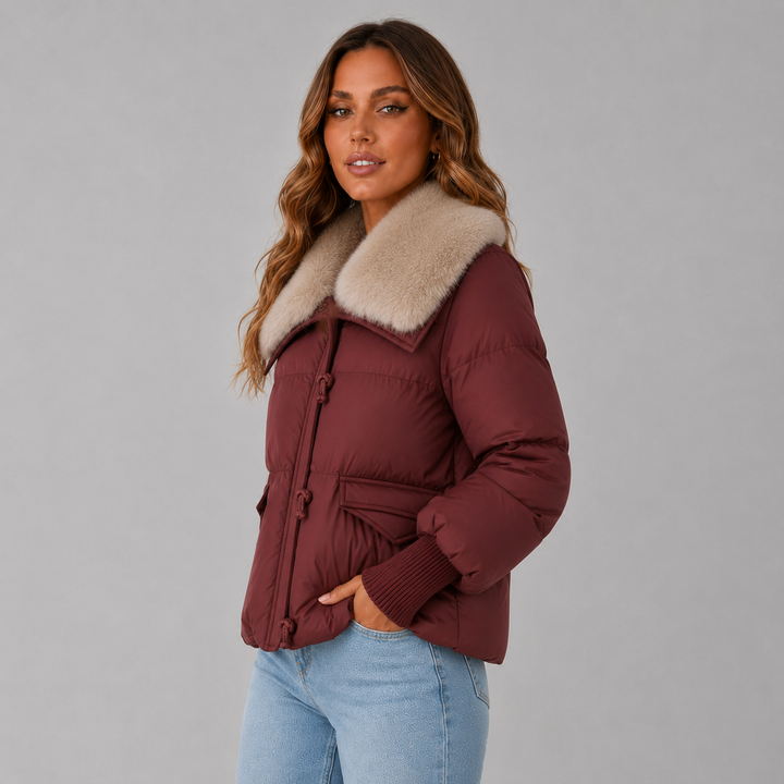 Evelyn | Waterproof Insulated Faux-Fur Collar Puffer Jacket