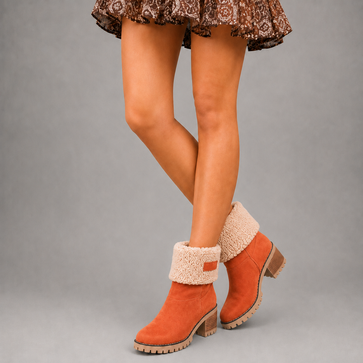 Ava | Wool-Lined Suede Ankle Snow Boots
