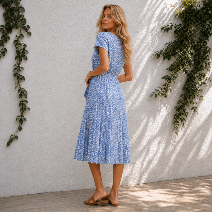 Fiona | Elegant Floral Midi Dress
