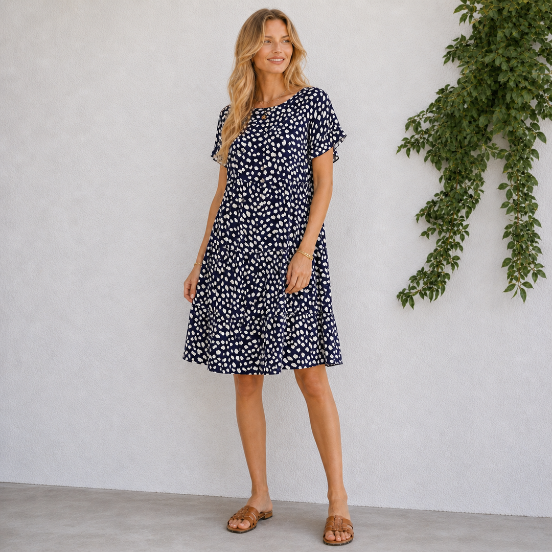 Celina | Polka Dot Relaxed Short Dress