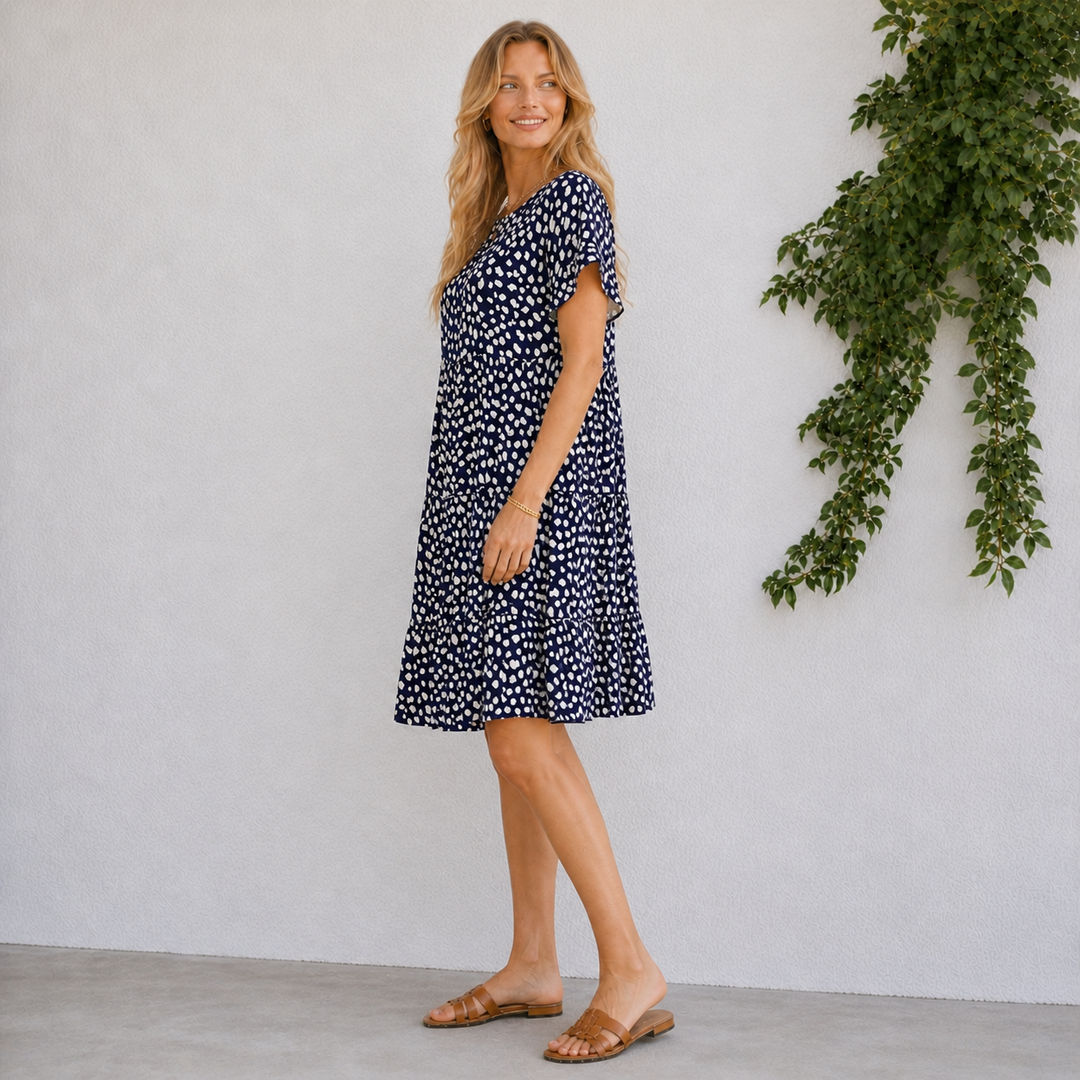 Celina | Polka Dot Relaxed Short Dress