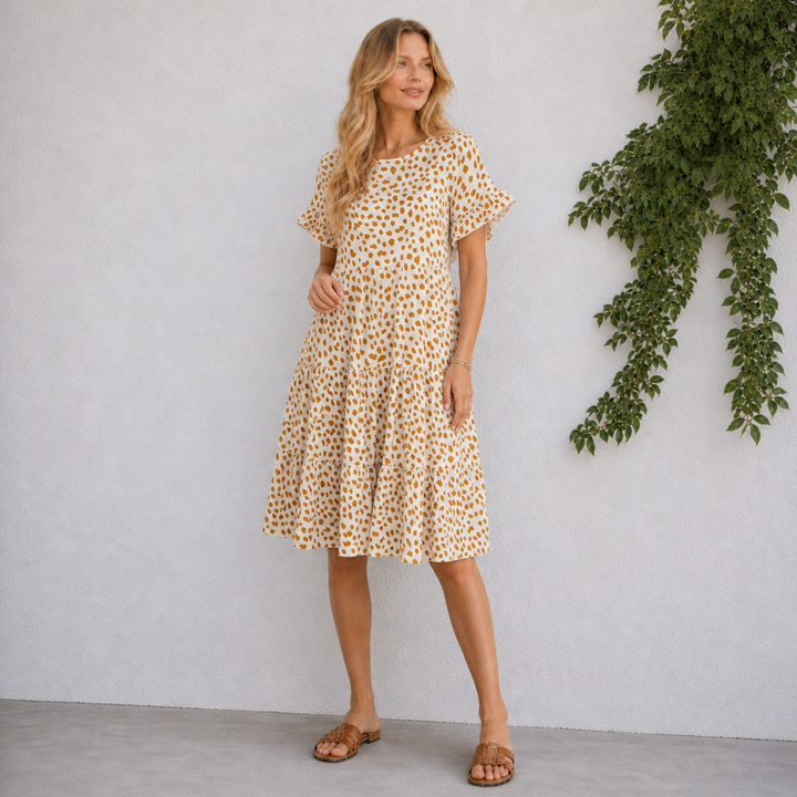 Celina | Polka Dot Relaxed Short Dress