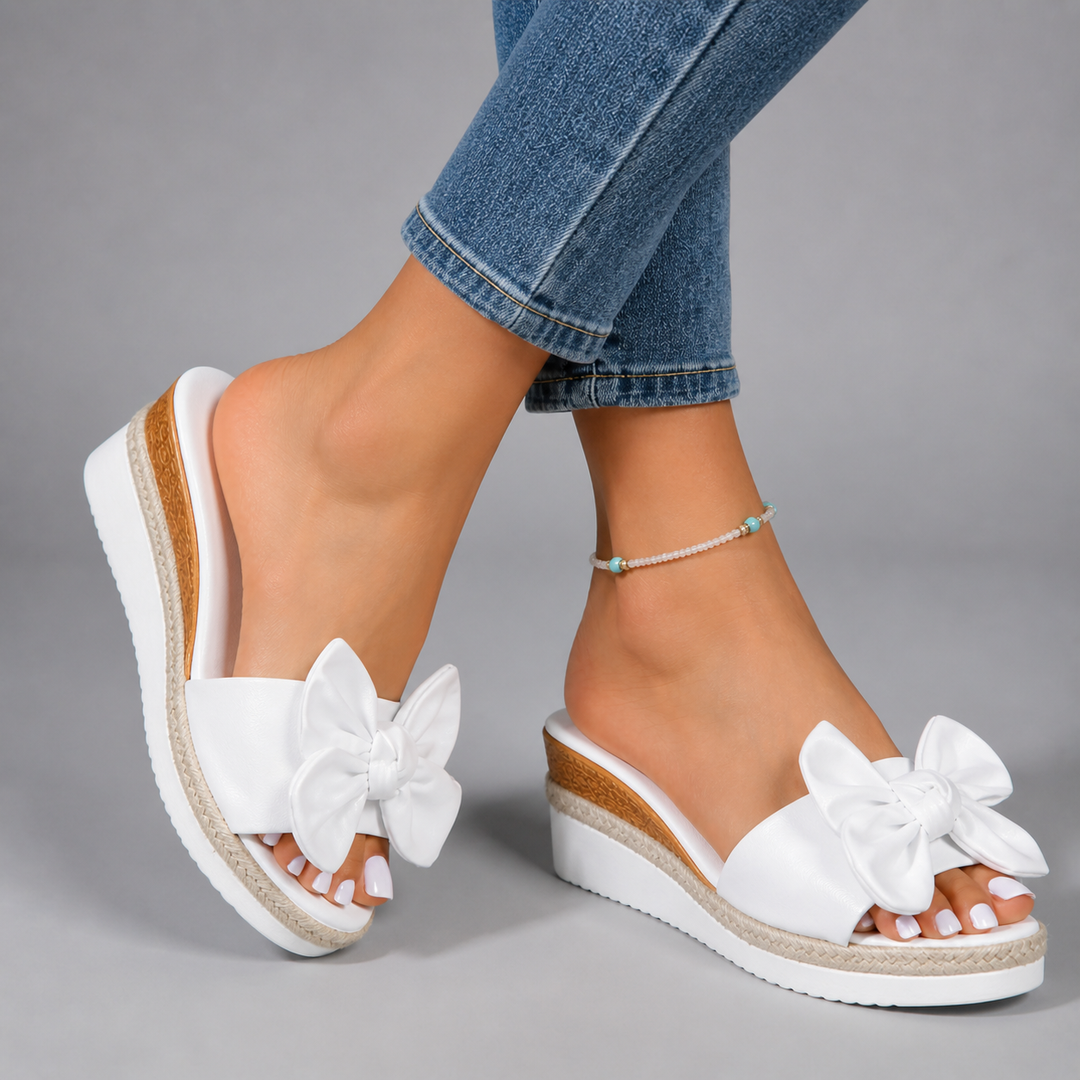 Liora | Orthopedic Flower Wedge Sandals