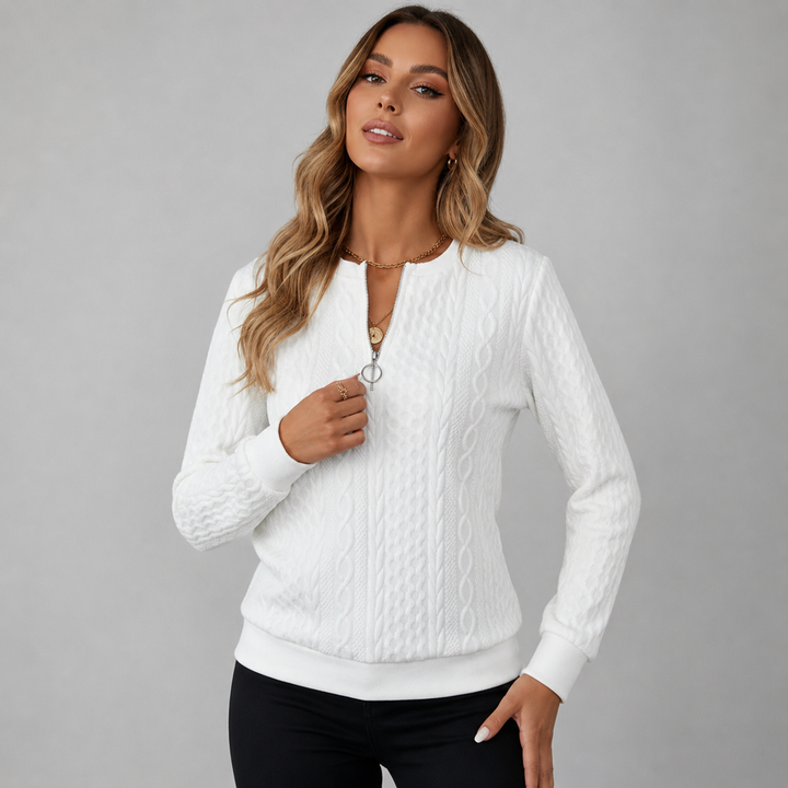 Sandra  | Sweater With Zipper