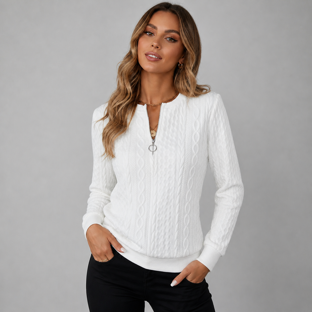 Sandra  | Sweater With Zipper