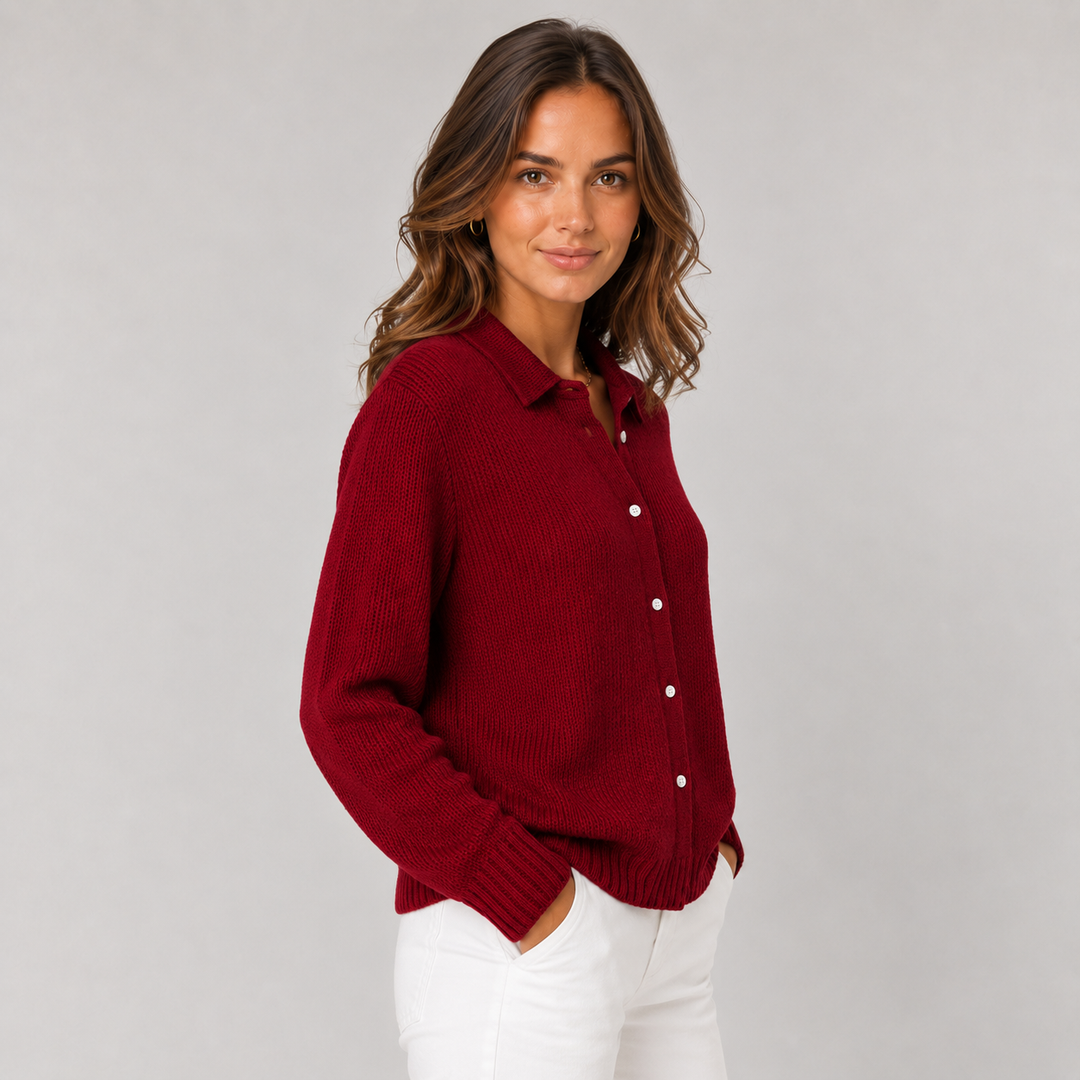 Gina | Classic Knitted Button Cardigan
