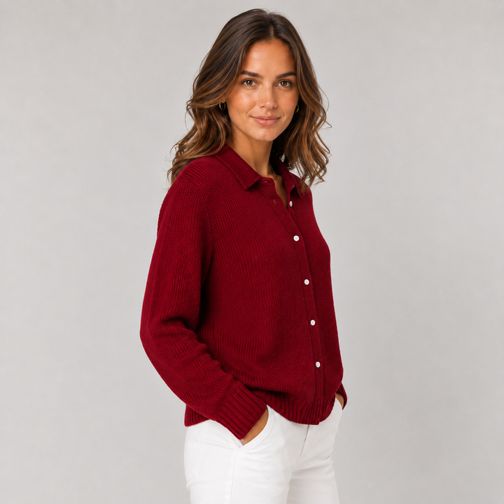 Gina | Classic Knitted Button Cardigan